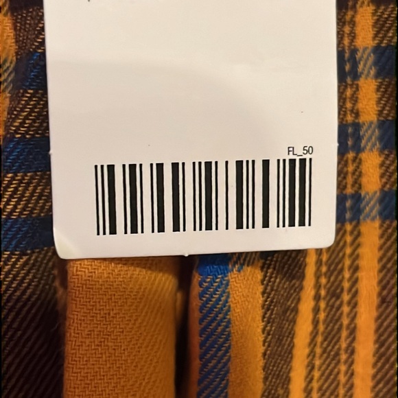 BDG cropped orange and blue flannel - Picture 5 of 5